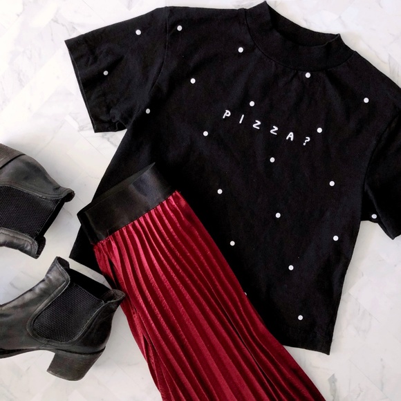 Lazy Oaf Tops - LAZY OAF Pizza Crop Top 100039